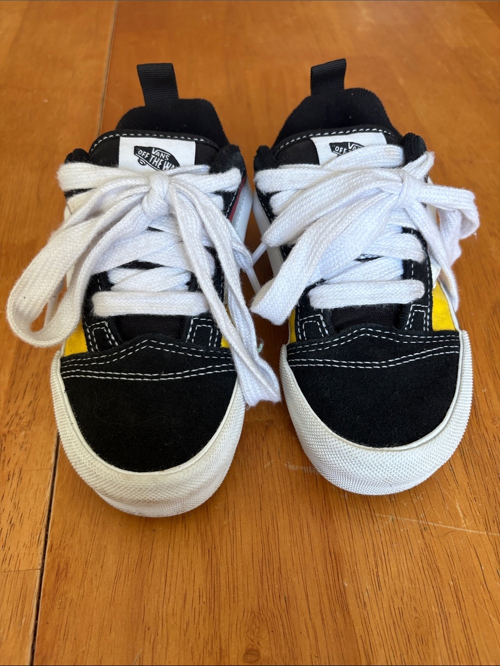 Vans Kids Black & Yellow Flame Pattern Low-Top Sneakers